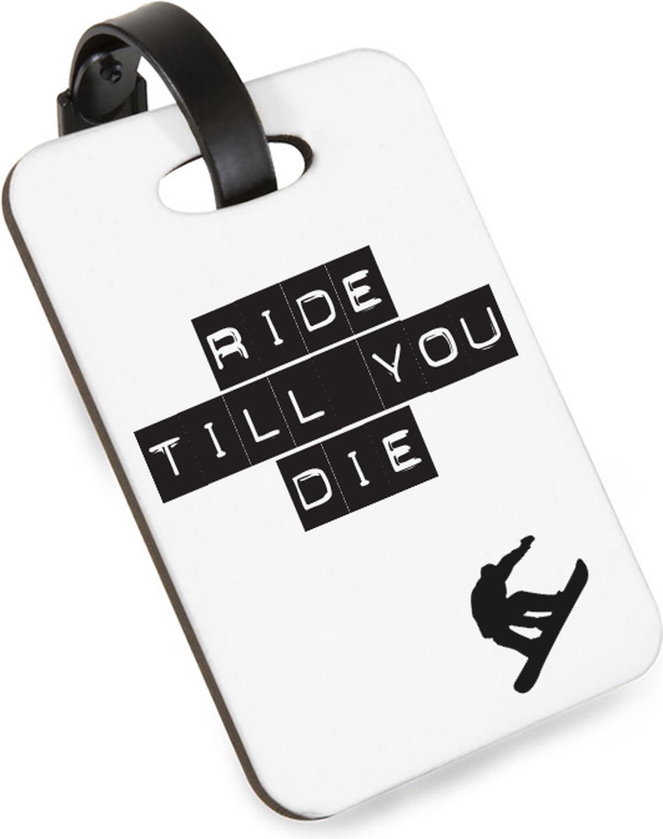 Hopitrix Bagagelabel Gekleurd voor Koffers - Ride Till You Die