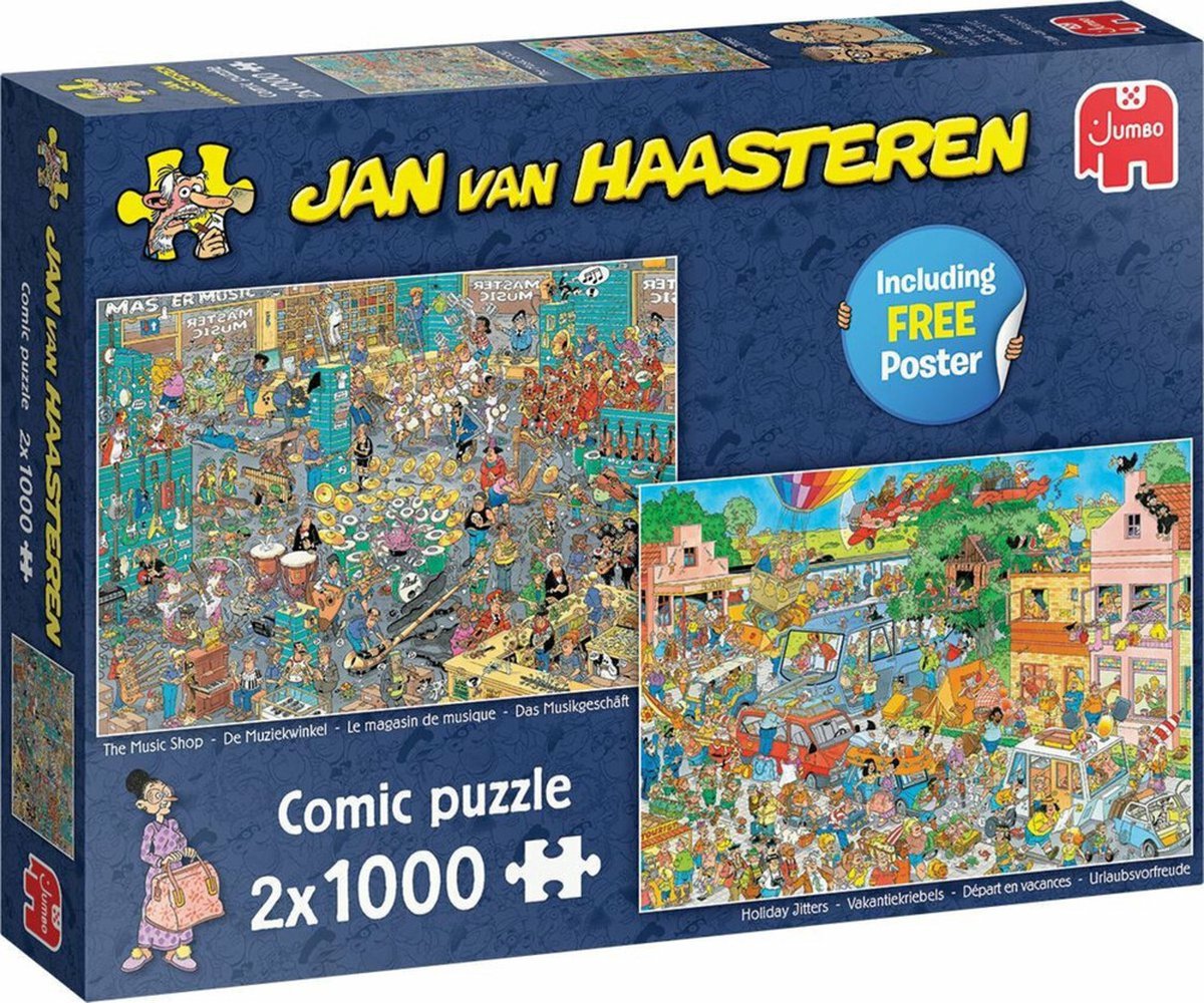 Jan van Haasteren De Muziekwinkel & Vakantiekriebels - 2 x 1000 stukjes
