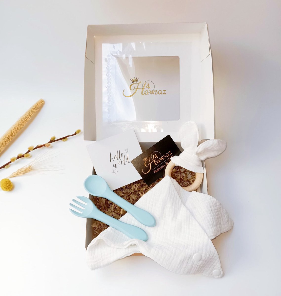 Goedkoopste Kraamcadeaus voor jongens en meisjes - Babygeschenkset - Kraampakket - Origineel kraamcadeau - Gepersonaliseerde kraamcadeaus - baby serviesset - Geboortecadeau - Baby producten - Kinderserviesset - Hawsaz.nl cadeau - Slabbetje - Bijtring
