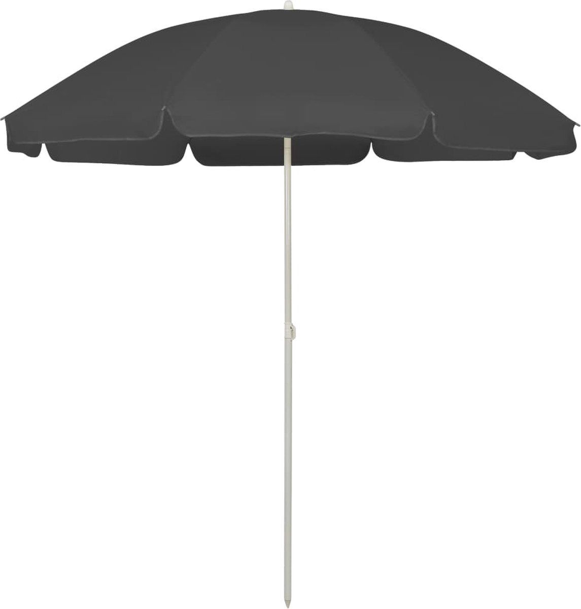 Decoways - Strandparasol 240 cm antracietkleurig