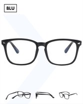 BLU Computerbril - Blauw licht bril - Blue Light Glasses - Lichtgewicht Unisex Bril - Zwart
