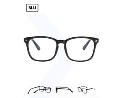 BLU Computerbril - Blauw licht bril - Blue Light Glasses - Lichtgewicht Unisex Bril - Zwart