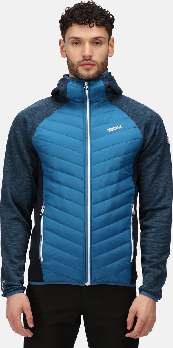 De Regatta Andreson VI Hybrid jas outdoorjas heren lichtgewicht waterafstotend Lichtblauw