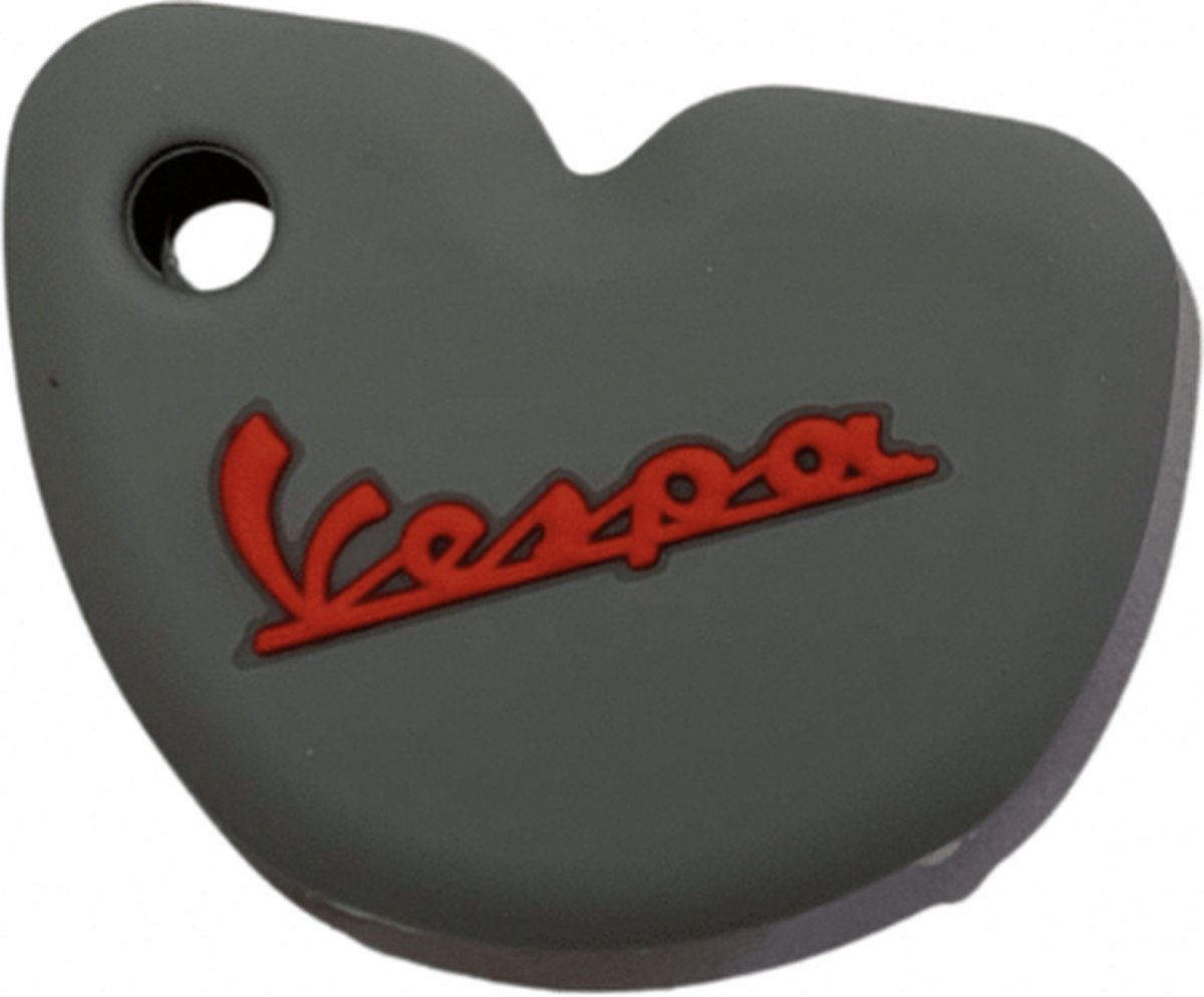 Vespa | sleutelhoesje | grijs | rode letters