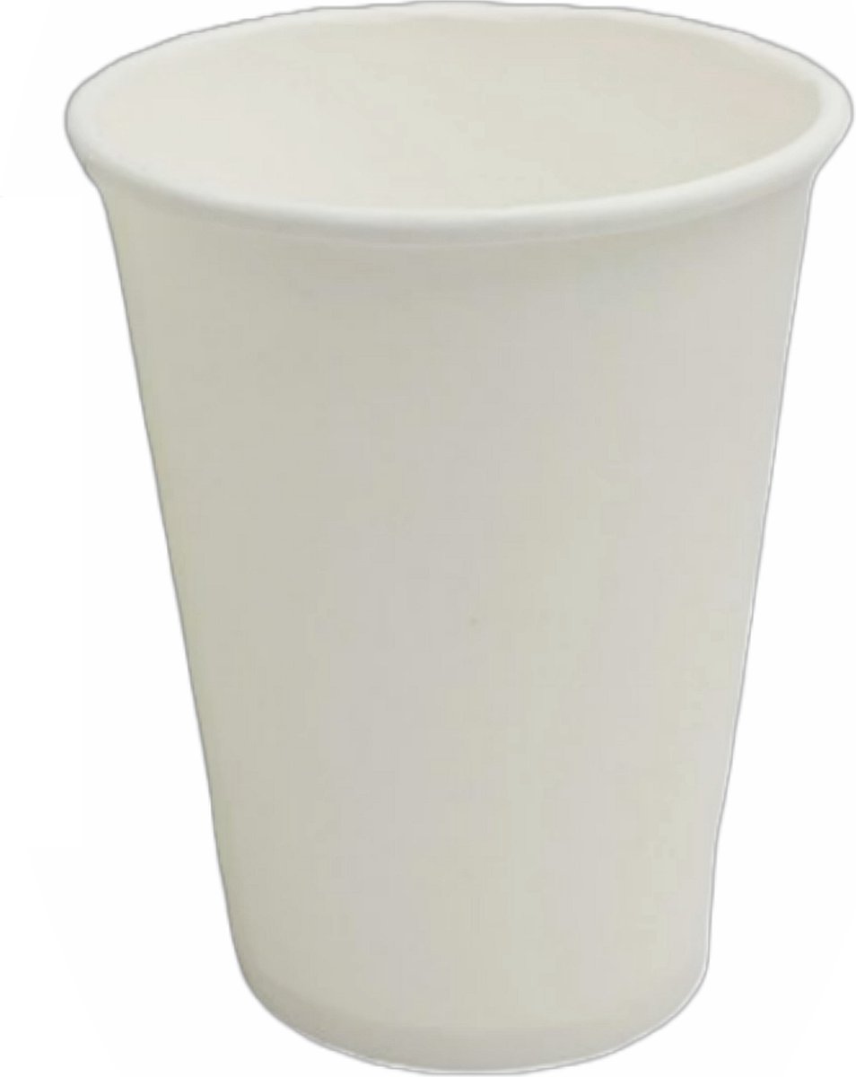 100 Bio Koffiebekers - coffee cups - 290ml - kartonnen drinkbekers