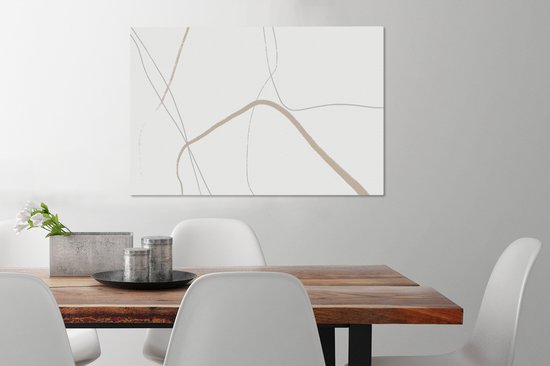 Tableau Peinture Abstrait - Minimalisme - Dessin au trait - Line cm - Décoration murale