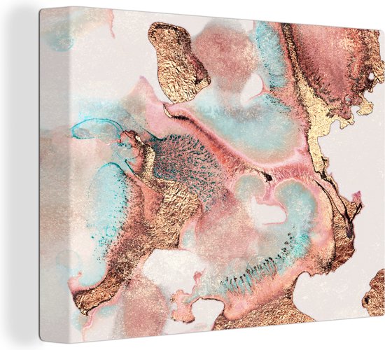 Tableau sur toile Encre - Pastel - Abstrait - 160x120 cm - Décoration murale XXL