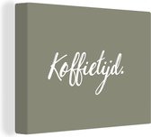 Tableau sur toile Citations - Café - Dictons - Coffee Time - 160x120 cm - Décoration murale XXL