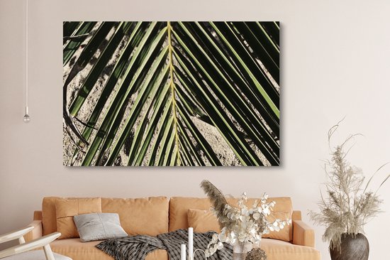 Tableau Toile Palmier - Tropical - Été - 180x120 cm - Décoration murale XXL