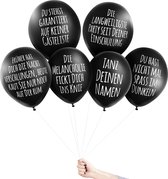 Pechkeks Depri Disko Deluxe, Speelgoed ballon, Zwart, Ovaal, 28 cm, 6 stuk(s)