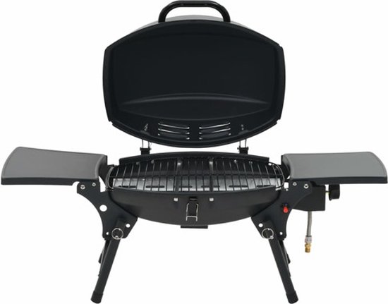 vidaXL Gasbarbecue met kookzone zwart van VidaXL — afbeelding 5