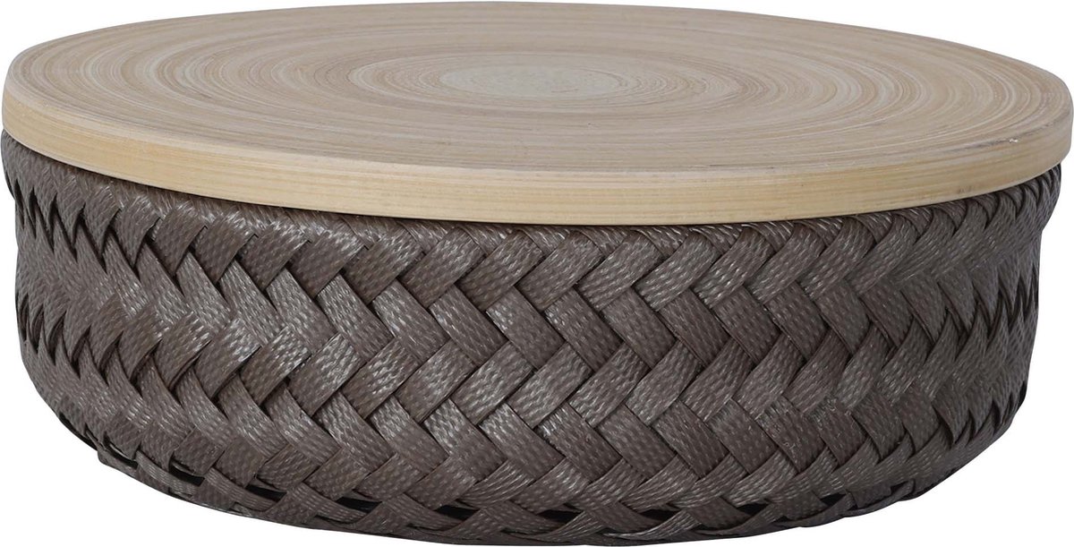 Handed By Wonder XS - Opbergmand rond met deksel- taupe