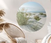 Cercle mural 120cm Plage de lumière sur la mer du Nord