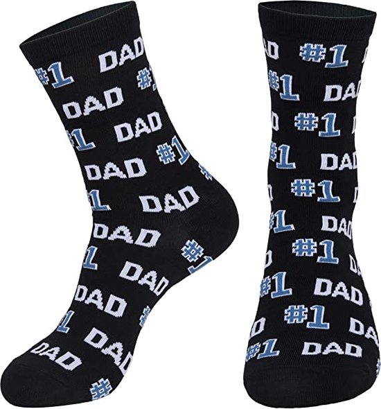 Malinsi #1 Dad Chaussettes - Funny Socks Men - 38-46 Size - Gift Men - Chaussettes d'intérieur - Vaderdag - Birthday - Gift Father - Dad Gifts