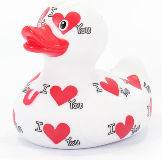 BudDuck Luxury Badeendje - I Love You Duck -Badspeelgoed van BudDuck — afbeelding 5
