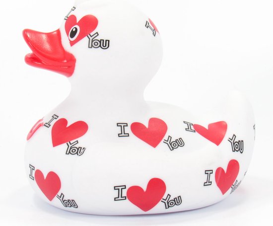 BudDuck Luxury Badeendje - I Love You Duck -Badspeelgoed van BudDuck — afbeelding 2