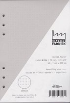 Aanvulling A5 geschikt voor o.a. Filofax, Succes Losbladige Planners 50 Vel, 120gr/m² Dotted Licht Grijs Papier