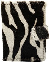 Pasjeshouder Uitschuifbaar – Zwart – Leer - Zebra Print - Creditcard Houder - RFID – Anti Skim - Muntgeld Ritsvak - Pasjeshouder