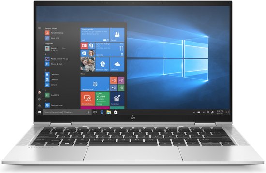 HP EliteBook x360 1030 7G Intel® Core™ i5 i5-10210U Hybride (2-in-1) 33,8 cm (13.3") Touchscreen Full HD 8 GB LPDDR4-SDRAM 256 GB SSD Wi-Fi 6 (802.11ax) Windows 10 Pro Zilver - HP - Hoofdafbeelding