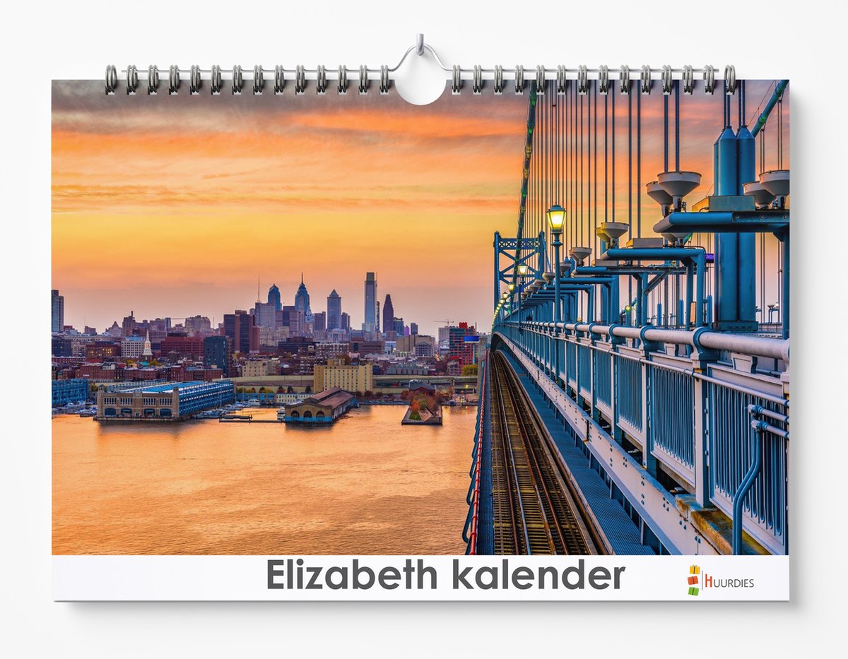 Elizabeth kalender XL 42 x 29.7 cm | Verjaardagskalender Elizabeth | Verjaardagskalender Volwassenen