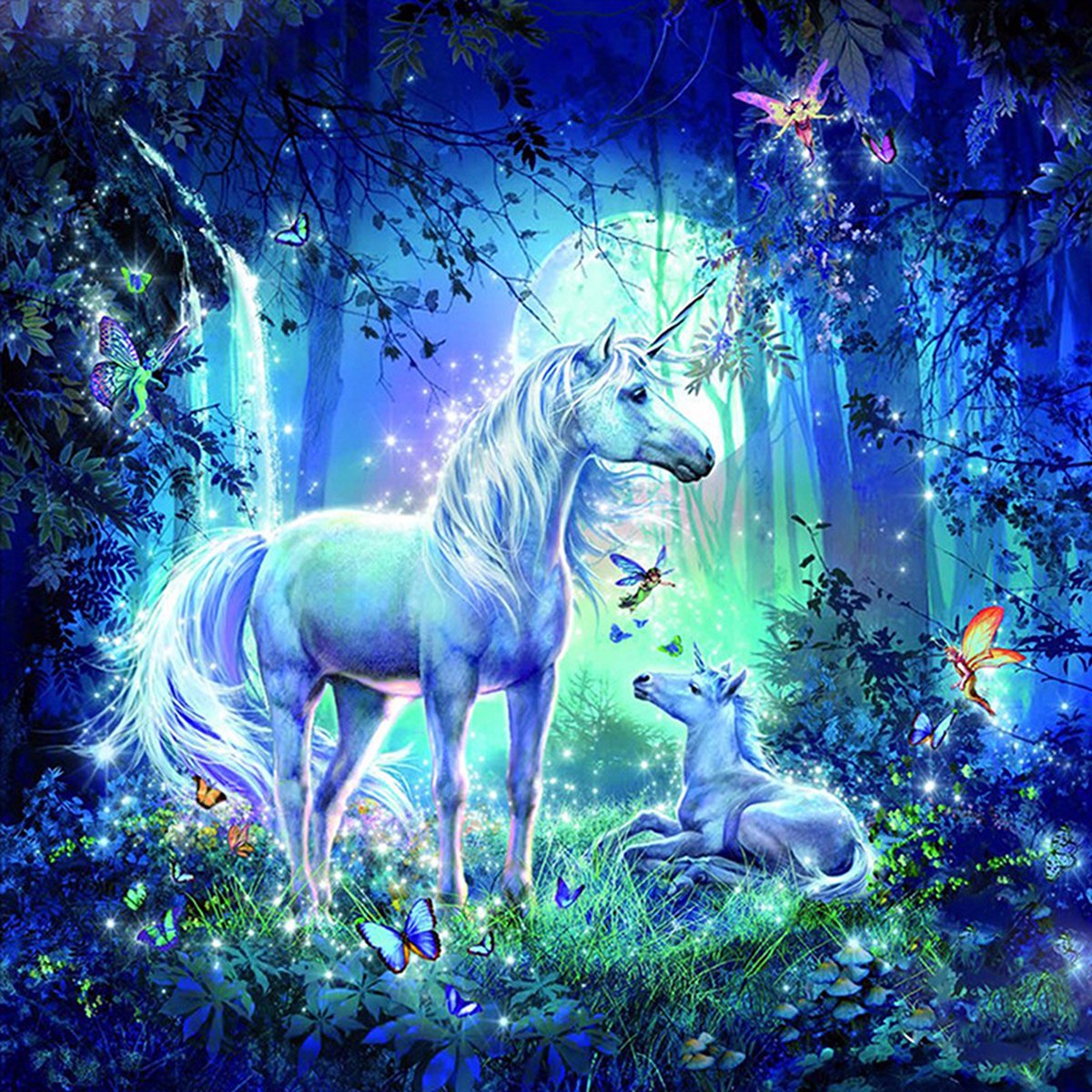 VDTOYS® DIAMOND PAINTING volwassenen - VDTV017 - vierkante steentjes - full - groot formaat - nieuwe tekeningen - 45 op 45 cm (canvas) - 40 op 40 (foto)