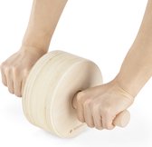 Navaris en bois - Rouleau abdominal pour tous les niveaux - Entraîneur abdominal pour un tronc plus fort - Auxiliaire pour l'entraînement des muscles abdominaux