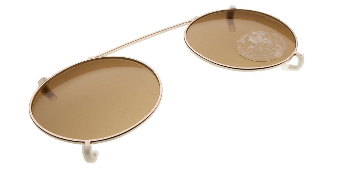Icon Eyewear Zonnebril CLIP - Goudkleurig montuur - Bruine glazen