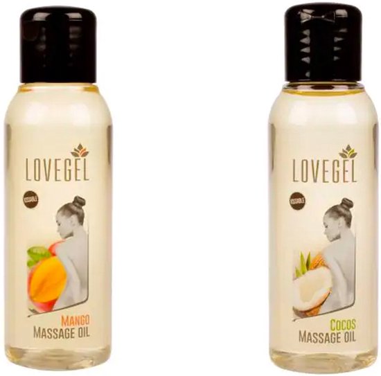 Lovegel - Erotisch massage olie - Mango + Kokos - 100 ml