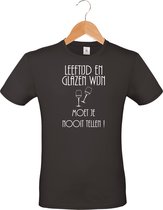 T-shirt - Unisex - Leeftijd en Wijn - abraham - sarah - verjaardag - leeftijd - wijnen - maat M