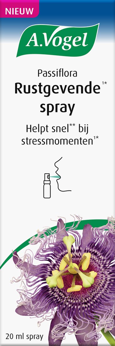 Goedkoopste A.Vogel Passiflora Rustgevende spray - Helpt snel bij stressmomenten - 20 ml