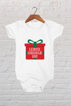 Hospitrix Baby Rompertje met Tekst "Leukste Cadeau Ooit" | Kerstcadeau | 0-3 maanden | Kerst zwangerschaps aankondiging | Cadeau voor Zwangerschap | Bekendmaking | Aankondiging | Aanstaande Moeder | Moederdag