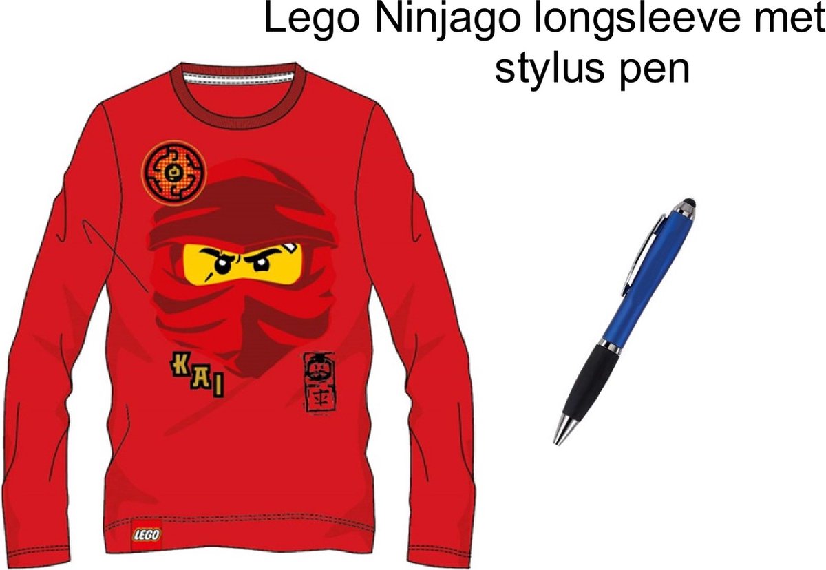 Lego Ninjago - Lego Wear - Longsleeve - T-shirt met Stylus Pen. Maat 104 cm / 4 jaar.