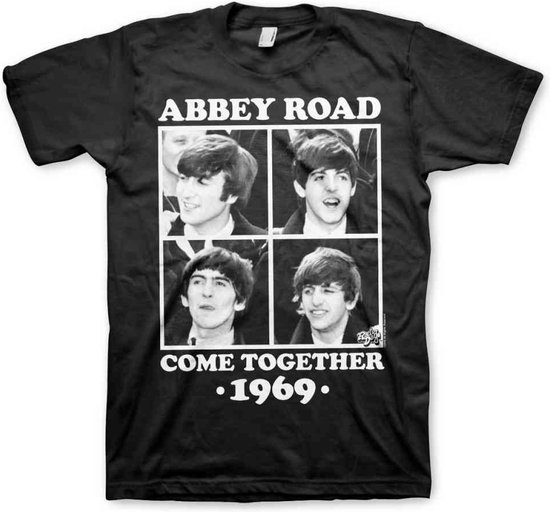 The Beatles Unisex Tshirt -3XL- Abbey Road Come Together Zwart