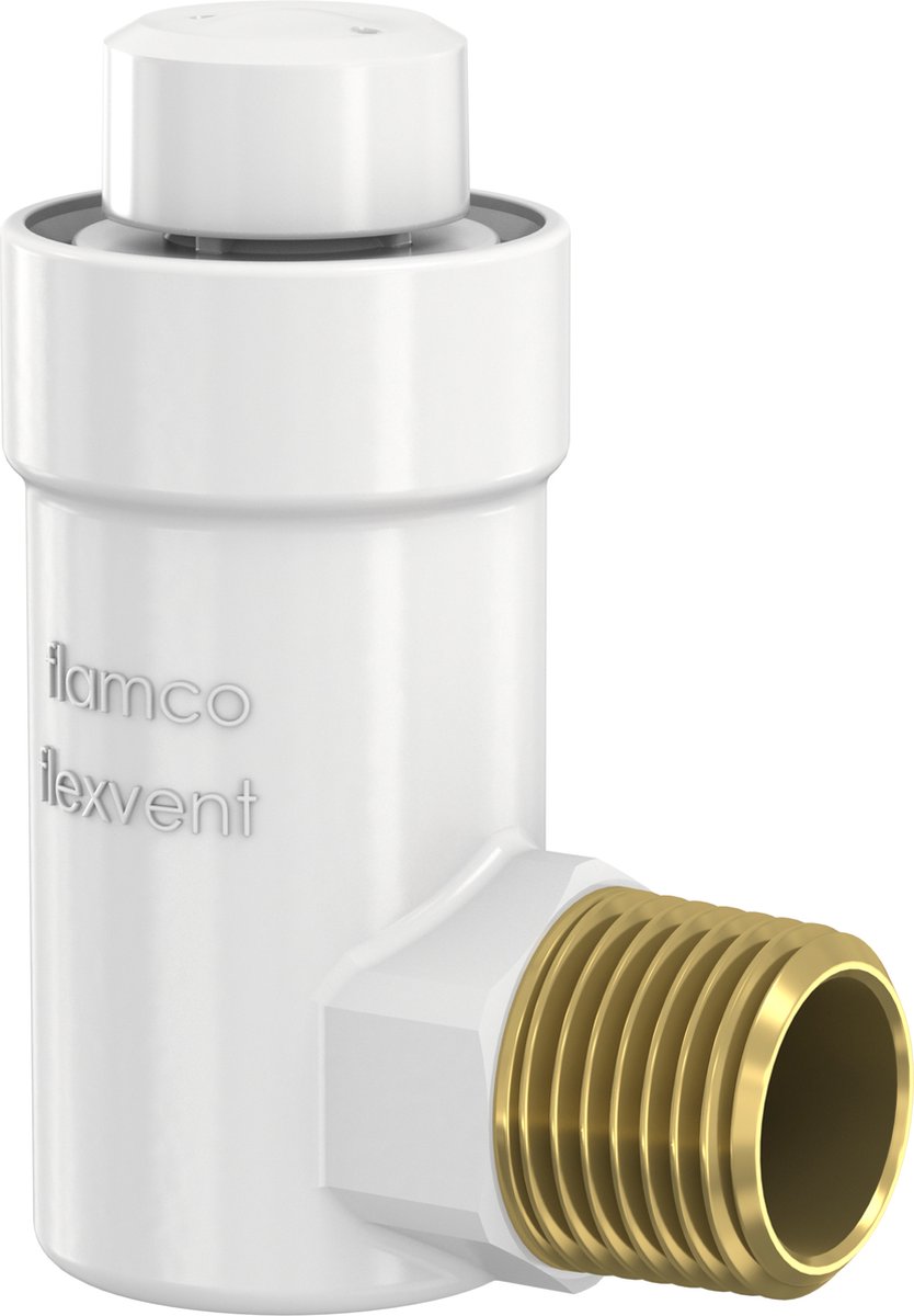 Flamco Flexvent H automatisch ontluchtingsventiel verwarming - ontluchtingssleutel alternatief - ontluchter radiator - R1/2" wit - 27711