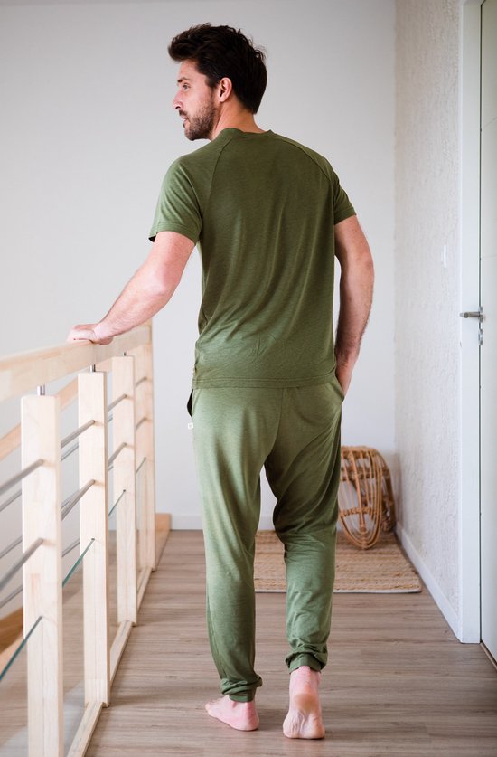 Zwangerschaps- en borstvoedingsjurk van puur biologisch katoen zwart-beige gedessineerd • Prijs