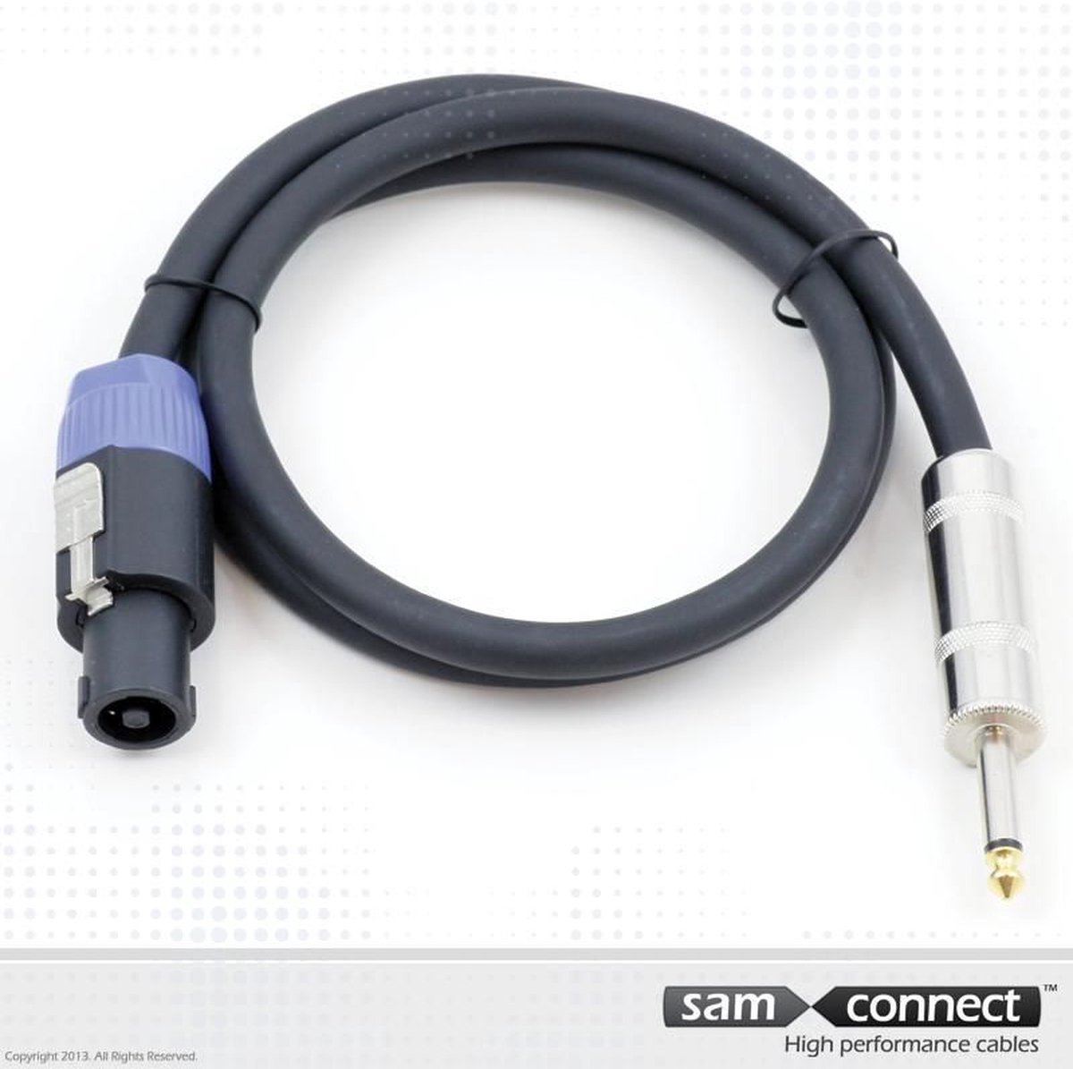 Câble adaptateur enceinte (M) / prise jack 5 m noir - omnitronic