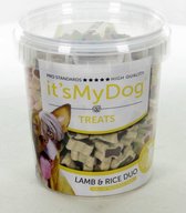 It's my dog treats - lam en rijst hondensnoepjes - lam en rijst - in emmer - 500 gram