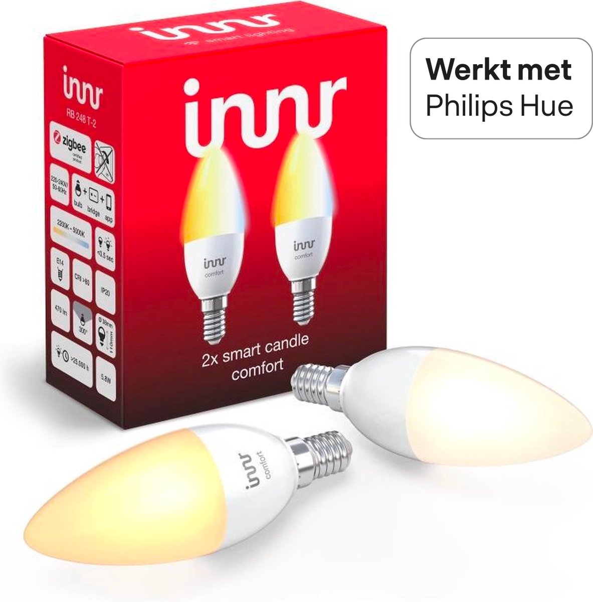 Innr slimme lamp E14 color - werkt met Philips Hue* - 16 miljoen ...