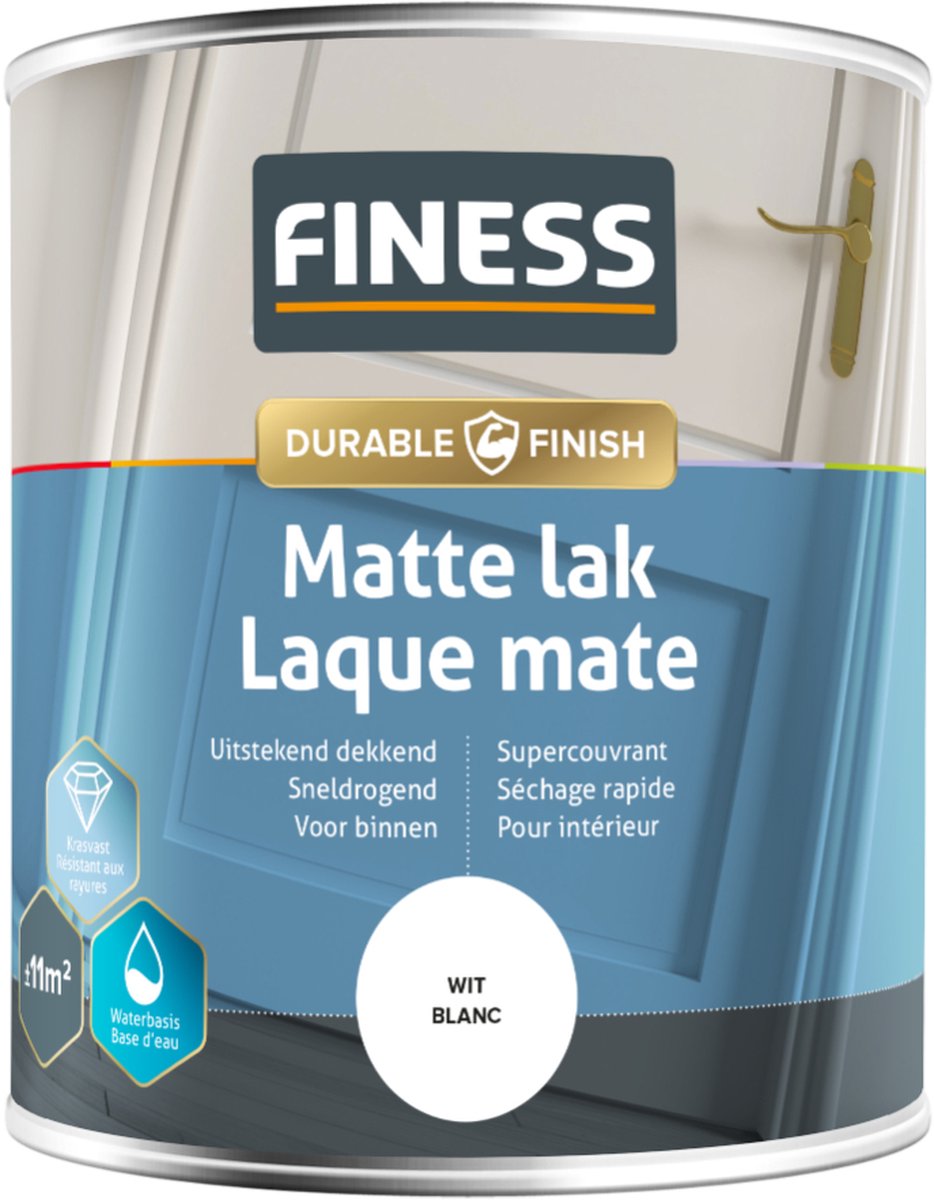 leg uit Mineraalwater Prestige Finess matte lak waterbasis - wit - 750 ml. | bol.com