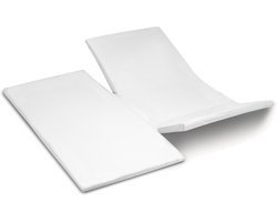 Cinderella - Sundays - Topper Hoeslaken met dubbele split - Tot 15 cm matrashoogte - Satijn - 180x200 cm - Wit