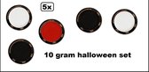 5x PXP Professional Colours 10 gram Halloween set - Schmink festival thema feest horror creepy  party fun