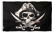 Piratenvlag - 90x150CM - Zwart Wit