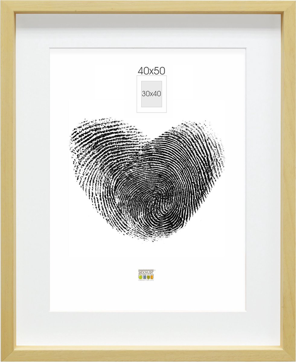 Deknudt Frames fotolijst - naturel - passe-partout - 30x40 / 40x50 cm