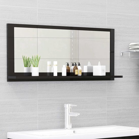 miroir de salle de bain avec étagère | bol