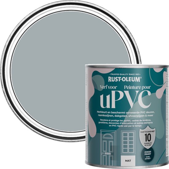 Rust-Oleum Grijs Verf voor PVC - Mineraalgrijs 750ml