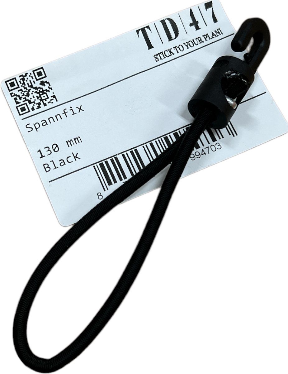 Cordons Caoutchouc Riggatec Spannfix 4mm - Lot De 10, Longueur 13cm, Noir