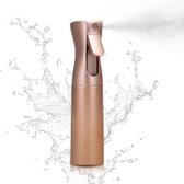 BeautyFit® - Mist Spray Bottle PRO - 300ml - Incl. E-book - Luxe Haarspray - nieuw design - professionele Mist Verstuiver Haar - Kappersspuit - Waterspuit Verstuiver - Waterspuit Haar - Rose/Goud