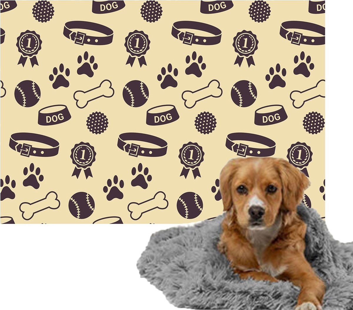 Ulticool – Zachte Fleece Deken – 100x150 cm – Dierenprint – Dubbelzijdige Plaid voor Huisdier – Versiering voor huiskamer – Accessoire op de bank – Achterbank Auto – Kofferbak – voor Kat Poes Hond Hondenmand