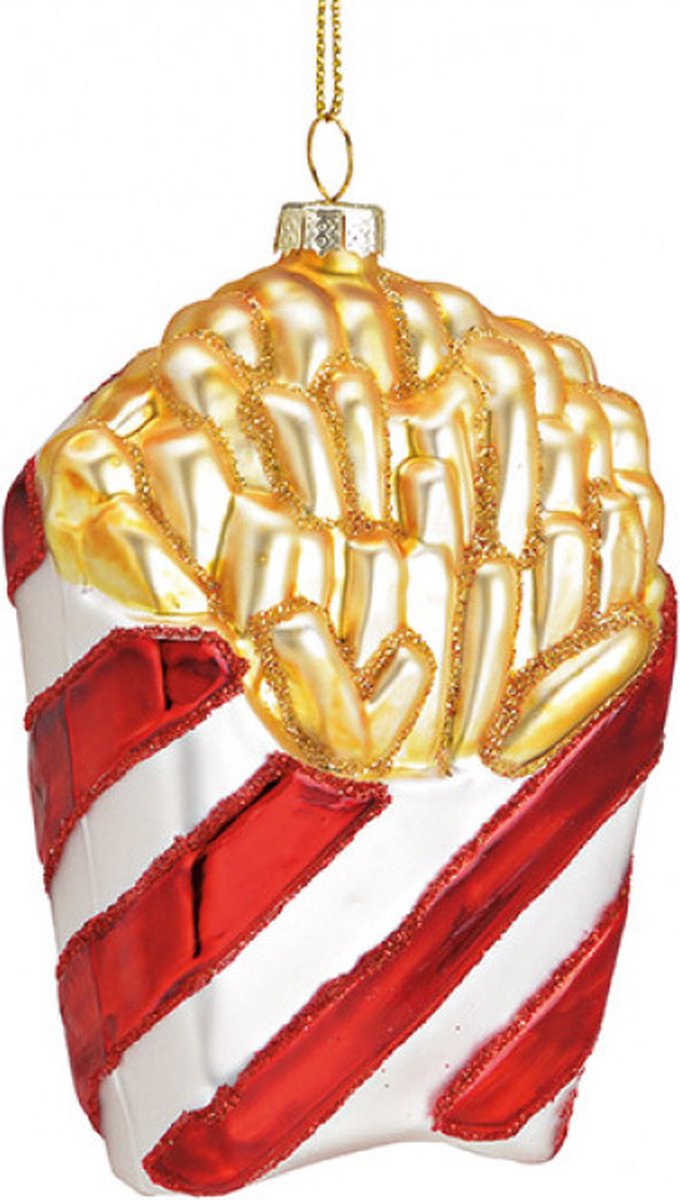 Kerst hangfrietjes van glas gekleurd