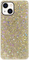 ADEL Premium Siliconen Back Cover Softcase Hoesje Geschikt voor iPhone 14 Plus - Bling Bling Glitter Goud